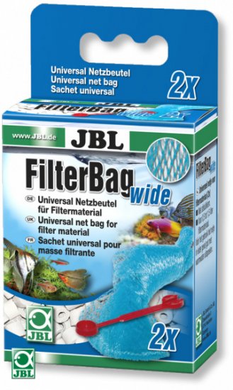 JBL FilterBag wide Мешок для крупных фильрующих материалов емкостью 0.5-1.5л с клипсой-защелкой 2шт - Кликните на картинке чтобы закрыть