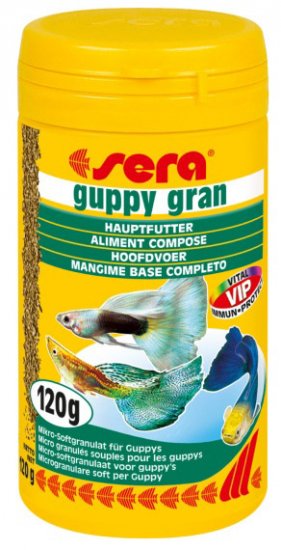 SERA Guppy gran - гранулированный корм для гуппи и других мелких рыб 100мл - Кликните на картинке чтобы закрыть