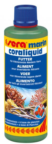 SERA CORALIQUID - жидкий корм на планктонной основе для морских фильтрующих беспозвоночных (кораллы и пр.) на 10 000л 250 мл - Кликните на картинке чтобы закрыть