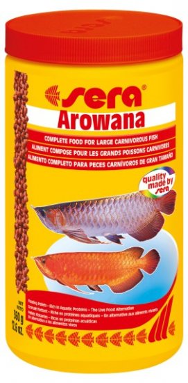 SERA AROWANA плавающий гарнулированный корм для арован и других крупных рыб (в том числе цихлид) 1000мл - Кликните на картинке чтобы закрыть