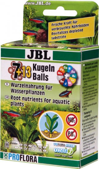 JBL Die 7+13 Kugeln - шарики с удобрениями для корней растений 20шт - Кликните на картинке чтобы закрыть