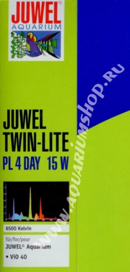 СНЯТО С ПРОИЗВОДСТВА ЧИТАТЬ ОПИСАНИЕ - JUWEL Twin-Lite PL 4 Day 15Вт 6500K Лампа люминесцентная для VIO 40 - Кликните на картинке чтобы закрыть