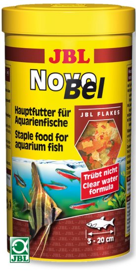 JBL NovoBel Основной корм в форме хлопьев для всех аквариумных рыб 1000мл (160г) - Кликните на картинке чтобы закрыть