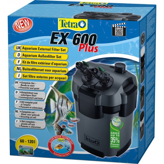 Tetratec EX 600 PLUS - внешний фильтр для аквариумов 60-120л 600л/ч 5.7л 7.5Вт - Кликните на картинке чтобы закрыть