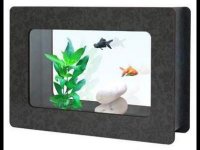 AQUATLANTIS NANOFASHION VISION-L аквариум, флора темно-серый (048), 46,6*14,8*32,5см, 13л, ТС 200 ( 36LED отд)