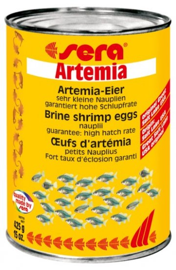 SERA ARTEMIA EGGS яйца артемии корм для всех видов мальков, морских рыб и беспозвоночных 1л/425г - Кликните на картинке чтобы закрыть