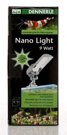 DENNERLE Nano Light 9W Нано Лайт 9Вт. Приставной светильник для мини-аквариумов 20,5х13см - Кликните на картинке чтобы закрыть