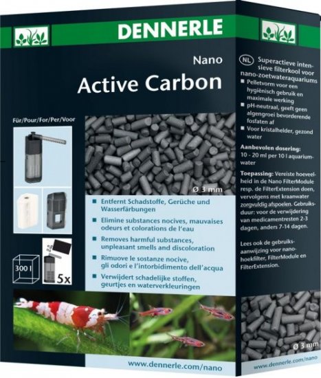 DENNERLE Nano Active Carbon Супер активный активированный уголь для интенсивной фильтрации в нано-аквариумах с пресной водой 300мл - Кликните на картинке чтобы закрыть
