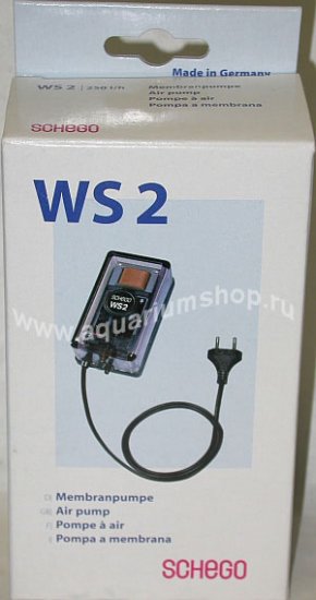SCHEGO WS2 компрессор 250л/ч 2.0м 5.0Вт разм. 130x70x50мм - Кликните на картинке чтобы закрыть