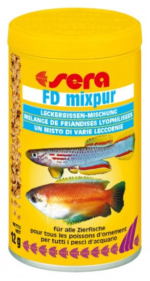 SERA FD MIXPUR "мюсли" для всех рыб - полезная смесь сублимированных мотыля, трубочника, артемии и дафнии 100мл - Кликните на картинке чтобы закрыть