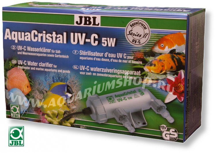 JBL AquaCristal UV-C 5W SERIES II УФ стерилизатор для аквариумов с пресной и морской водой и прудов 5Вт - Кликните на картинке чтобы закрыть