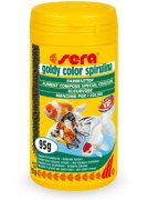 SERA GOLDY Color Spirulina - гранулированный корм для золотых рыбок, содержит 10% спирулины, улучшает окраску рыб, повышает иммунитет 100мл