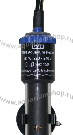 JAGER 100W (220-240V) 3604010 нагреватель с терморег. для акв. 100-150л 100Вт разм. 310xD24,5мм - Кликните на картинке чтобы закрыть
