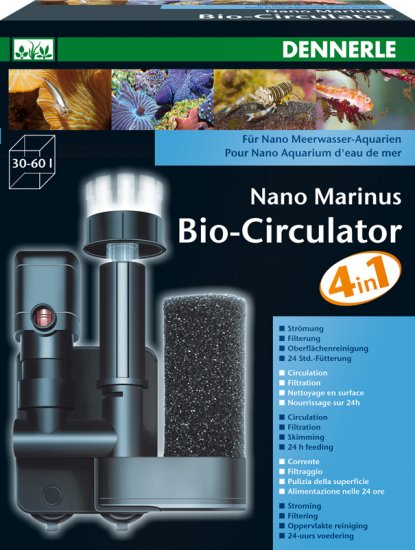 DENNERLE Nano Marinus BioCirculator 4 in 1 Универсальное устр-во -помпа -фильтр -скиммер для аквариумов 30-60л - Кликните на картинке чтобы закрыть