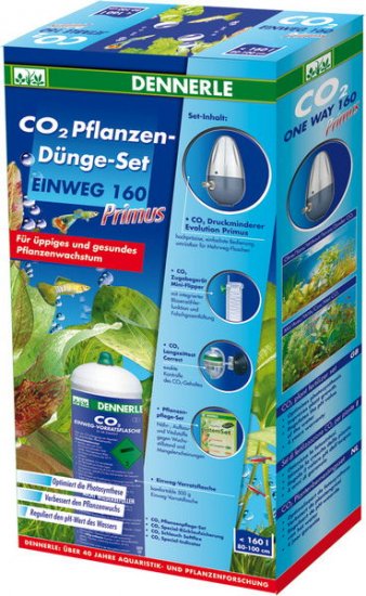 DENNERLE CO2 Pflanzen-Dunge-Set EINWEG 160 Primus Комплект CO2 для аквариумов до 160л одноразовый баллон 500г - Кликните на картинке чтобы закрыть