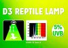 Reptile Systems D3 Reptile Lamp T8 5% Люминесцентная лампа для Рептилий Т8 15Вт UV-B 5% 45 см 6500 K