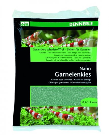 DENNERLE Nano Shrimps Gravel Java green Нано Гравий для креветок Зеленый 0.7-1.2мм 2кг - Кликните на картинке чтобы закрыть
