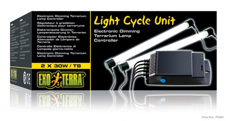 HAGEN Exo Terra Light Cycle Unit Пускатель 2x30Вт Т8/Т10 с плавным запуском (рассвет/закат) - Кликните на картинке чтобы закрыть