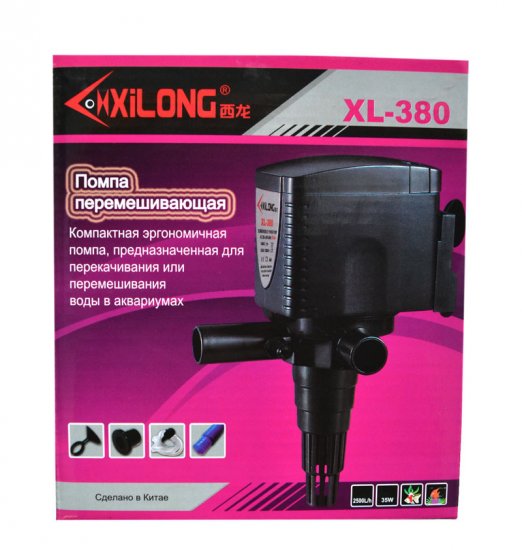 XILONG помпа перемешивающая XL-380 35Вт, 2500л/ч, h.max 1,8м - Кликните на картинке чтобы закрыть