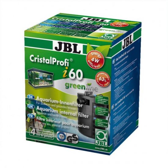 JBL CristalProfi i60 greenline Внутренний угловой фильтр для аквариумов 40-80л 150-420л/ч - Кликните на картинке чтобы закрыть