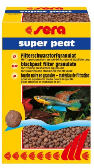 SERA SUPER PEAT чёрный торф в гранулах, поддерживает pH-уровень, задерживает разрастание грибков, бактерий и водорослей 500г - Кликните на картинке чтобы закрыть