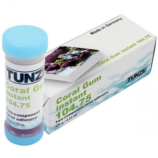 TUNZE Coral Gum instant 104.75 двухкомпонентный клей для фиксации камней и кораллов 120г - Кликните на картинке чтобы закрыть