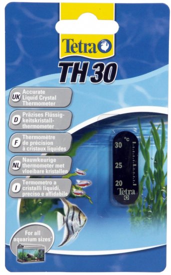 Tetratec TH30 Жидкокристаллический термометр крепится на стекло 20 - 30°С - Кликните на картинке чтобы закрыть