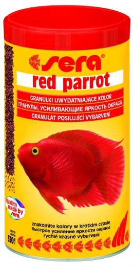 SERA RED PARROT- корм для рыб - красных попугаев 1000мл - Кликните на картинке чтобы закрыть