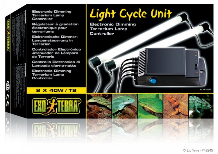 HAGEN Exo Terra Light Cycle Unit Пускатель 2x40Вт Т8/Т10 с плавным запуском (рассвет/закат) - Кликните на картинке чтобы закрыть