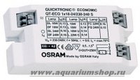 OSRAM QUICKTRONIC ECONOMIC QT-ECO 1x18-24/220-240 S (DL18/24W L15/18/18U/22C FQ24W) (80x40x22) ЭПРА [638560]