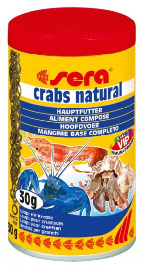 SERA CRABS NATURAL - корм в виде колечек для ракообразных в пресноводных и морских аквариумах, а также для сухопутных раков-отшельников 100мл - Кликните на картинке чтобы закрыть