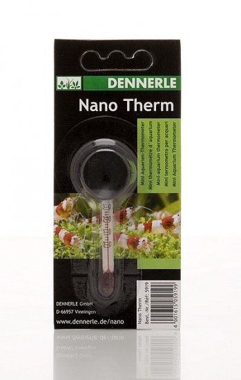 DENNERLE Nanotherm Нано термометр для мини-аквариумов 6,5см - Кликните на картинке чтобы закрыть
