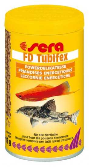 SERA FD TUBIFEX сублимированный трубочник - лакомое дополнение к повседневному корму 50мл - Кликните на картинке чтобы закрыть