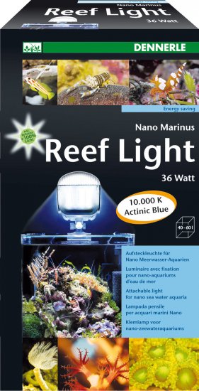 DENNERLE Nano Marinus ReefLight 36W Светильник для морских нано-аквариумов синий / белый 10К 2:2 36Вт - Кликните на картинке чтобы закрыть