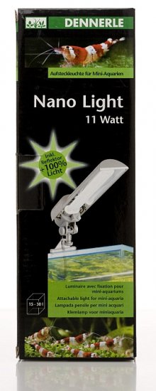 DENNERLE Nano Light 11W Нано Лайт 11Вт. Приставной светильник для мини-аквариумов 27х13см - Кликните на картинке чтобы закрыть