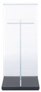 ADA Woodbase Board for Cube Cabinet W30xD30 - Деревянная панель/подставка для стеклянной тумбы 30 х 30 см, цвет \"серебристый металлик