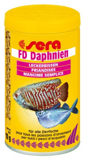 SERA FD DAPHNIEN сублимированная дафния - лакомое дополнение к повседневному питанию рыб, богатое минералами, балластными веществами и протеином 100мл - Кликните на картинке чтобы закрыть