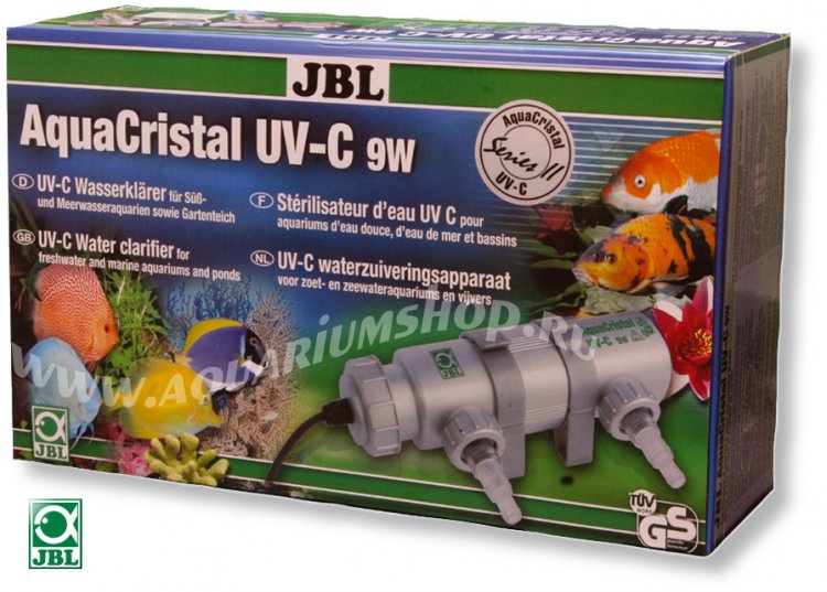 JBL AquaCristal UV-C 9W SERIES II УФ стерилизатор для аквариумов с пресной и морской водой и прудов 9Вт - Кликните на картинке чтобы закрыть