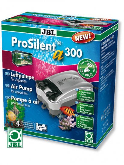 JBL ProSilent a300 Сверхтихий двухканальный компрессор 300л/ч для аквариумов 100-400л - Кликните на картинке чтобы закрыть