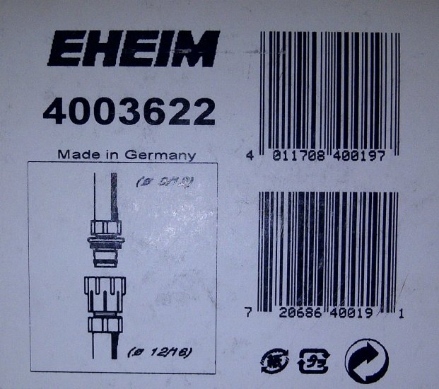 EHEIM 4003622 Переходник для шланга 12/16мм на 9/12мм разъемный - Кликните на картинке чтобы закрыть