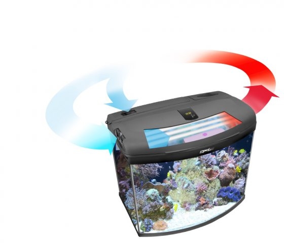 AQUAEL аквариум морской рифовый REEFMAX 80л освещение синий светодиод (3хT5 24W) таймер подсветки, система вентиляторов, пеноотделитель - Кликните на картинке чтобы закрыть