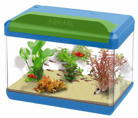 AQUAEL аквариум пластиковый Mini Set 15л цветной (зелено-голубой) - Кликните на картинке чтобы закрыть