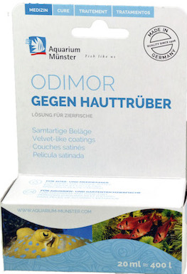 AQUARIUM MUNSTER ODIMOR Эффективное Лекарственное средство для декоративных рыб от простейших оодиний, хилодонелл, костий, триходин, криптокарионов и возникающих при этом вторичных грибковых и бактериальных инфекций в Морских и Пресноводных - Кликните на картинке чтобы закрыть