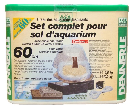 DENNERLE Substrate set 60cm beginner грунтовый набор для акв. 60см с грунт. нагр. 4Вт