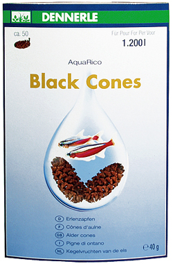 DENNERLE AquaRico Black Cones Erlenzapfen шишки ольхи для повыш. уровня гуминовых кислот (для 800л) 40гр - Кликните на картинке чтобы закрыть