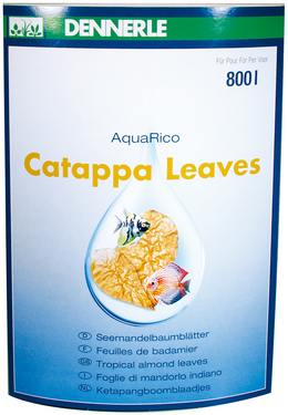 DENNERLE AquaRico Catappa Leaves высушенные листья миндального дерева, корм. добавка (для 800л) 8шт - Кликните на картинке чтобы закрыть