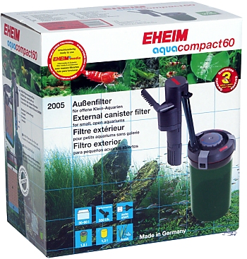 EHEIM aqua compact 60 Компактный внешний фильтр для аквариумо до 60л 350л/ч 5Вт - Кликните на картинке чтобы закрыть