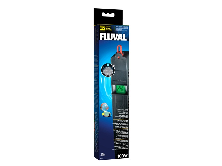 HAGEN Fluval E нагреватель 100Вт с трехцветным LCD-дисплеем до 120л - Кликните на картинке чтобы закрыть