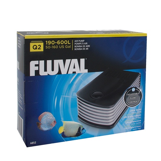 HAGEN Fluval Q2 Air Pump Компрессор для аквариумов до 600л 240л/ч 4Вт - Кликните на картинке чтобы закрыть