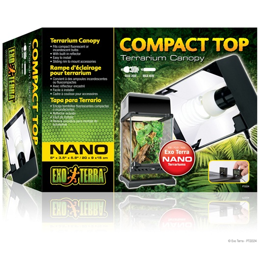 HAGEN Компактный светильник Compact Top Nano для PT-2601 - Кликните на картинке чтобы закрыть